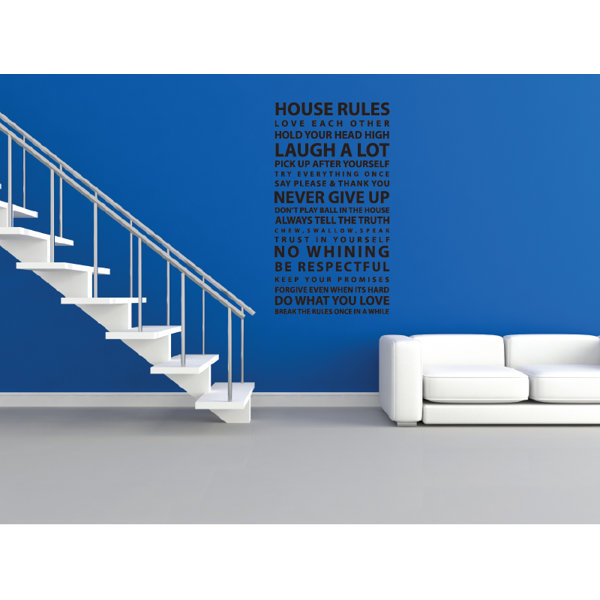 Charlton Home® House Rules Quote Wall Decal & Reviews Wayfair